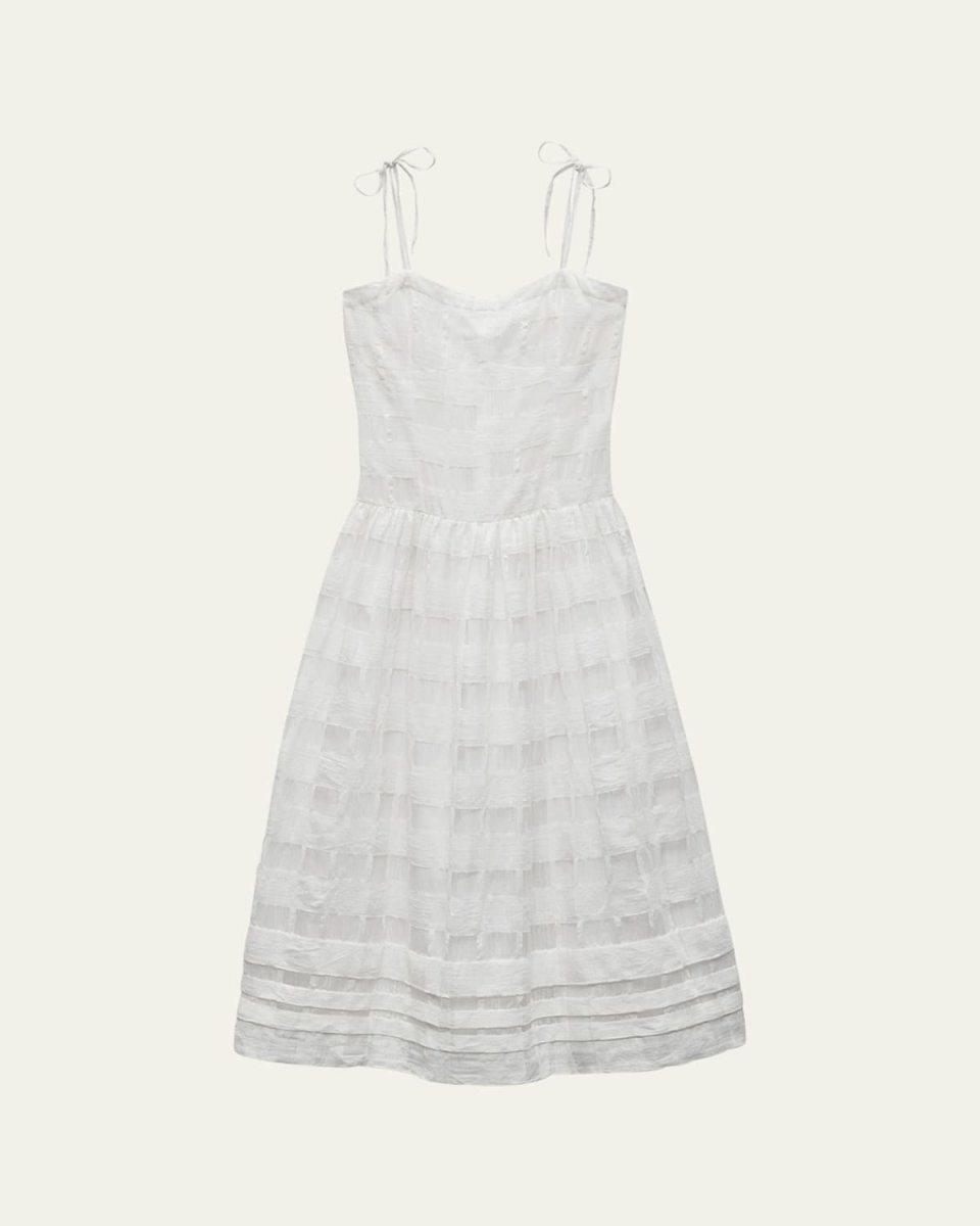 Presley Plaid Fit-Flare Midi Dress